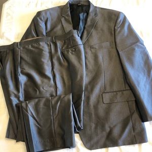 Silver Pinstripe Suit